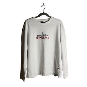 Mac & Jac Sport Women's White Crewneck Sweatshirt